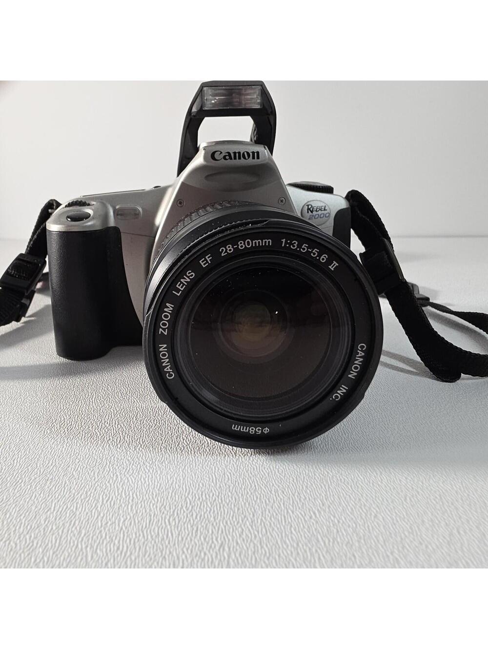 Canon Rebel 2000 EOS Film Camera with 28-80mm Auto Focus Lens and Strap TESTED